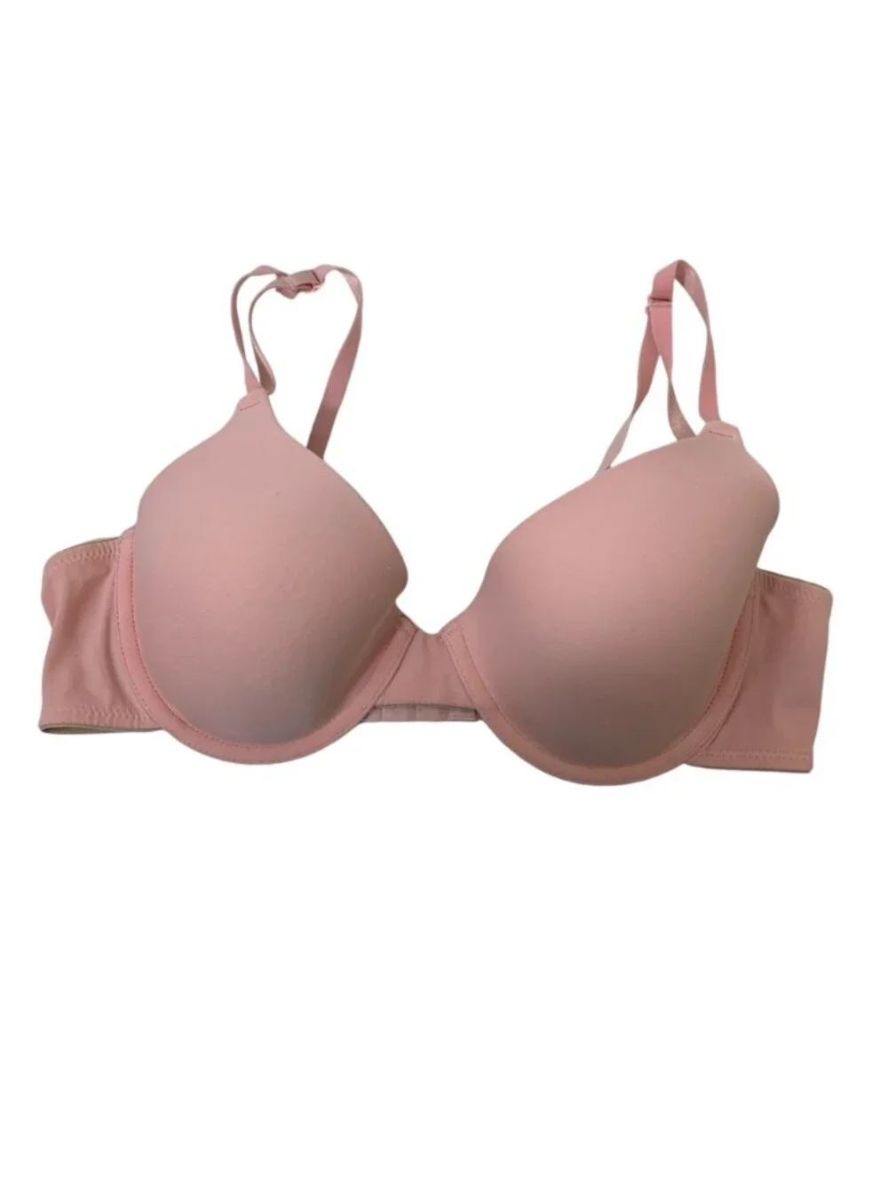 Maidenform One Fab Fit 2.0 Demi Bra 36C Pink Beige 08259 T-Shirt Soft Girl